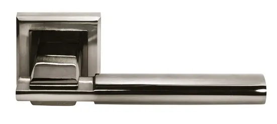 УПОЕНИЕ, ручка дверная MH-13 SN/BN-S, на квадратной накладке, цвет - бел. никель/черн. никель фото купить Тольятти