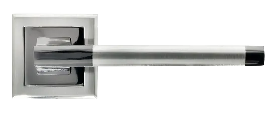 PANTS, ручка дверная MH-35 SN/BN-S, на квадратной накладке, цвет - бел. никель/черн. никель фото купить в Тольятти