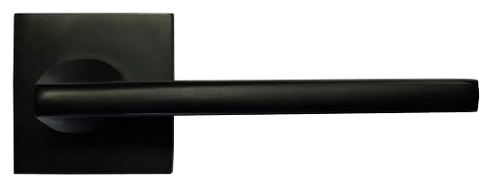KAFFEE, ручка дверная на квадратной накладке MH-50-S6 BL, цвет - черный фото купить в Тольятти