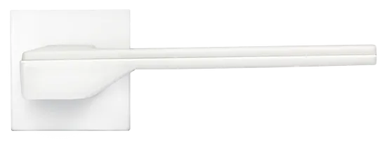 PIERRES, ручка дверная на квадратной накладке MH-49-S6 W, цвет - белый фото купить в Тольятти