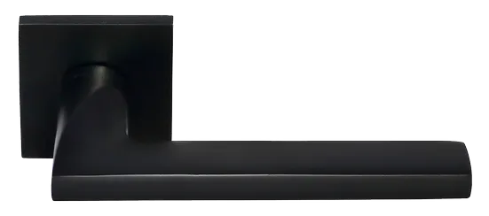 KAFFEE, ручка дверная на квадратной накладке MH-50-S6 BL, цвет - черный фото купить Тольятти