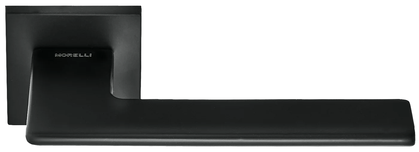 PLATEAU, ручка дверная на квадратной накладке MH-51-S6 BL, цвет - черный фото купить Тольятти