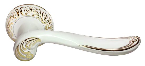 GIUSEPPE, ручка дверная MH-22-CLP W/PG, цвет - белая эмаль/золото фото купить Тольятти