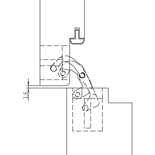 HH-19 B, скрытая петля, цвет - черный фотомореллиТольятти