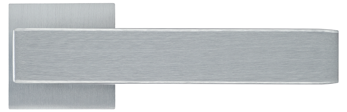 LOT ручка дверная  на квадратной розетке 6 мм, MH-56-S6 SSC, цвет - супер матовый хром фото купить в Тольятти