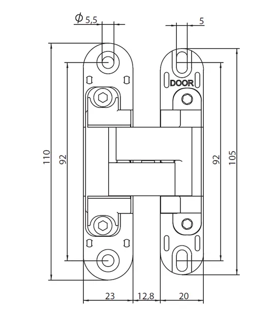 HH-19 B, скрытая петля, цвет - черный фото купить в Тольятти