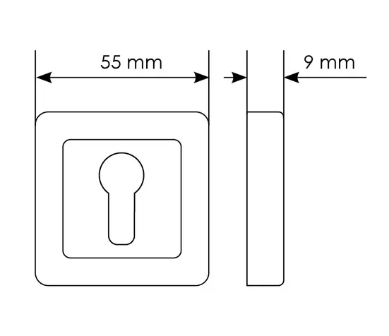 Накладка MH-KH-S55 GR/PC на ключевой цилиндр, цвет графит/хром фото купить в Тольятти