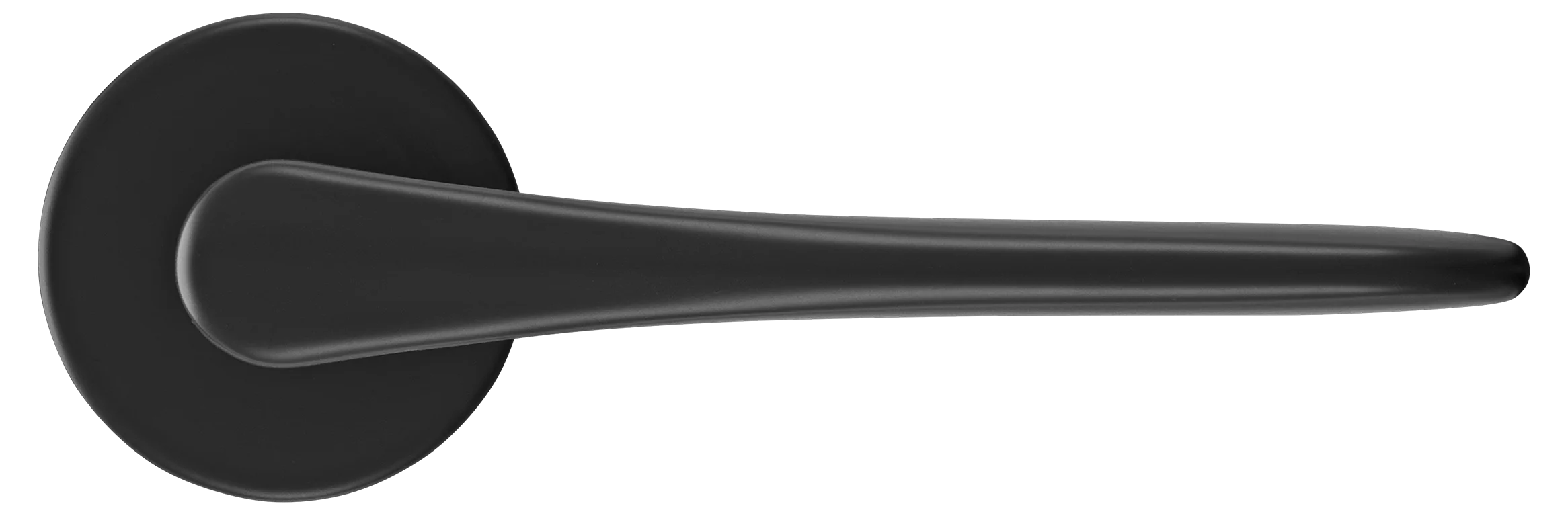 AULA R5 NERO, ручка дверная на розетке 7мм, цвет -  черный фото купить в Тольятти