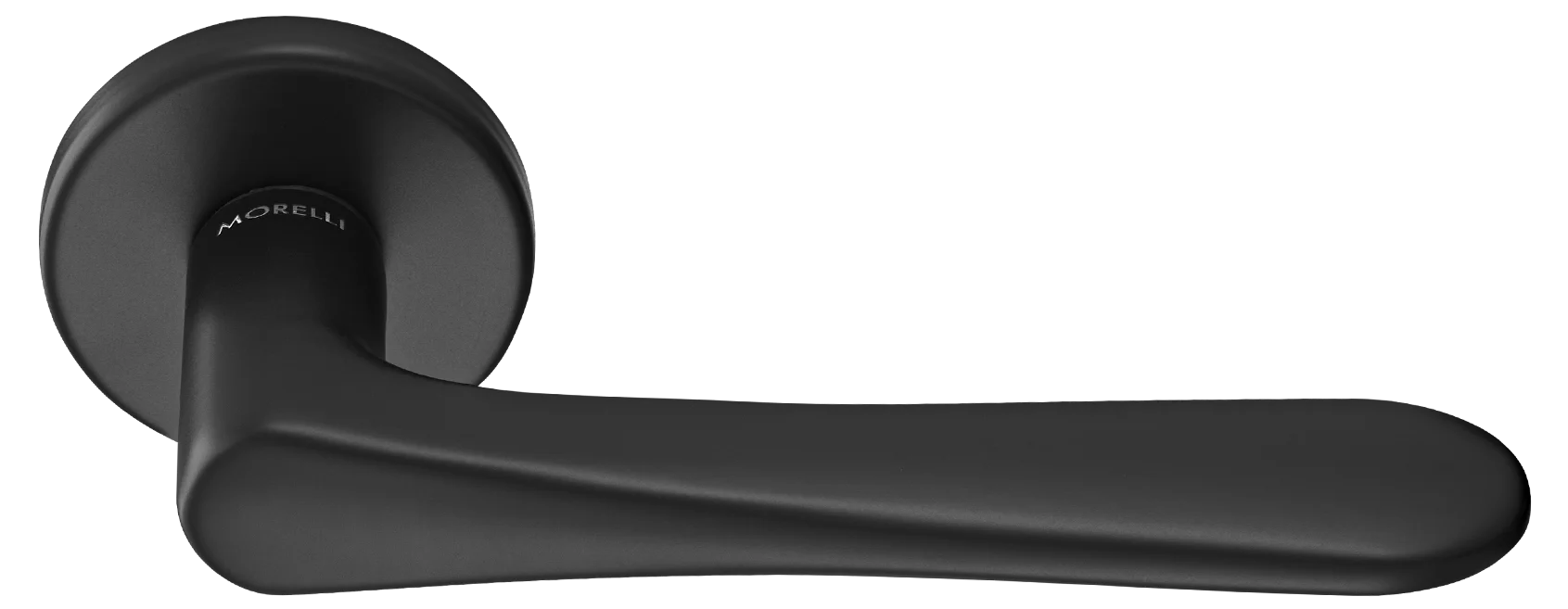 AULA R5 NERO, ручка дверная на розетке 7мм, цвет -  черный фото купить Тольятти