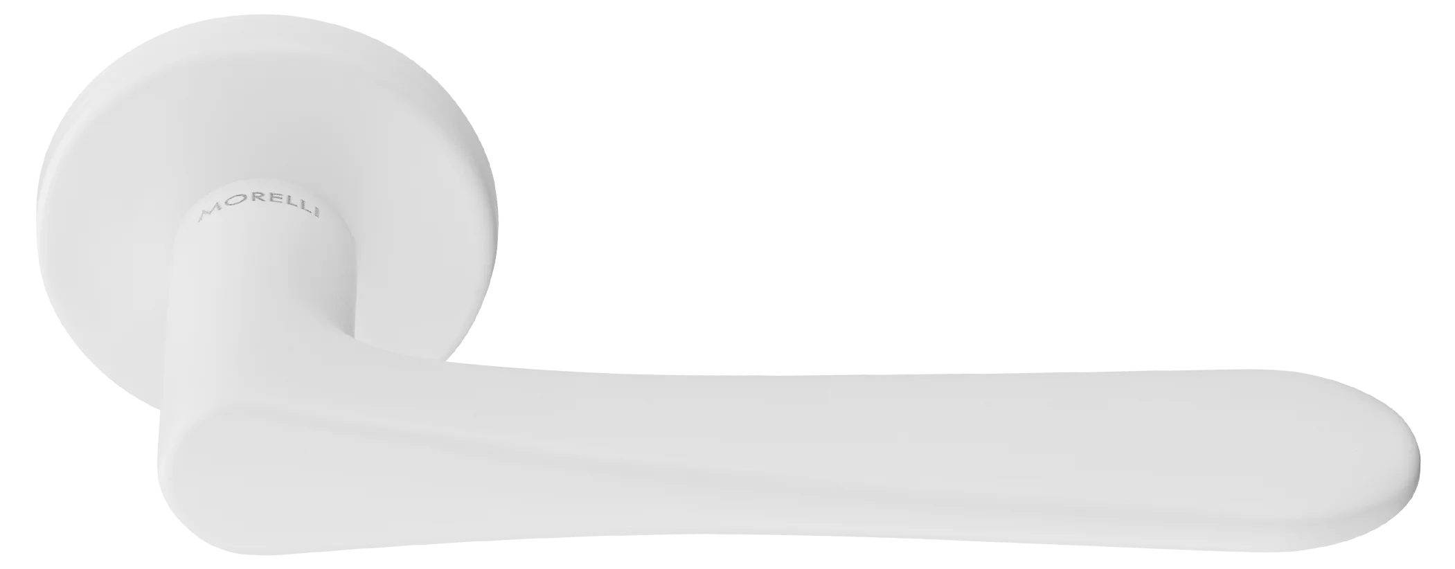 AULA R5 BIA, ручка дверная на розетке 7мм, цвет -  белый фото купить Тольятти