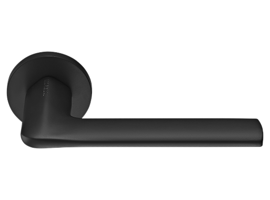 Ручка дверная "OAKA" на круглой розетке 6 мм, MH-61-R6 BL, цвет - чёрный фото купить Тольятти