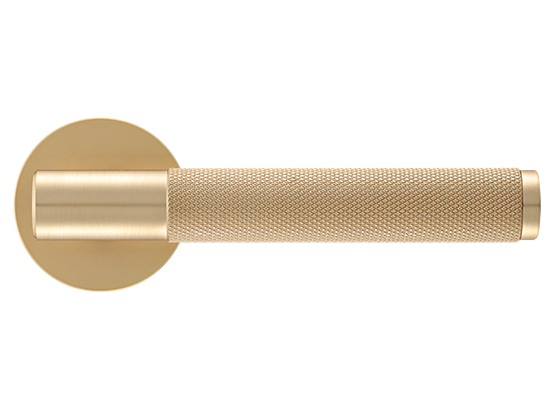 Ручка дверная "AZRIELI" на круглой розетке 6 мм, MH-57-R6T MSG, цвет - мат. сатинированное золото фото купить в Тольятти