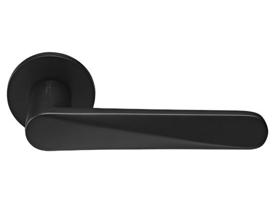 CAYAN - ручка дверная  на круглой розетке 6 мм, MH-58-R6 BL,  цвет - чёрный фото купить Тольятти