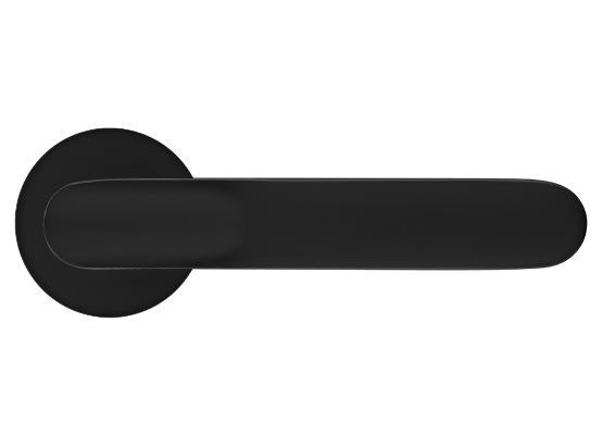 GARAK  ручка дверная на круглой розетке 6 мм, MH-59-R6 BL, цвет - чёрный фото купить в Тольятти