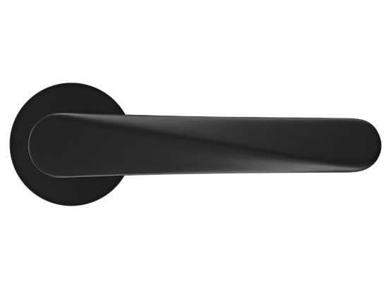 CAYAN - ручка дверная  на круглой розетке 6 мм, MH-58-R6 BL,  цвет - чёрный фото купить в Тольятти